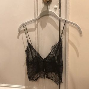 Black lace tank